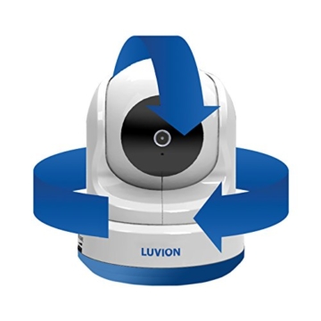 Luvion 71 Supreme Connect Digitales Babyphone mit Videofunktion, 4,3 Zoll Farbbildschirm, Dual-Modus (optional WiFi), weiß - 