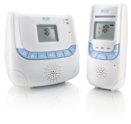 NUK 10256267 - Babyphone Eco Control+ DECT 267 mit Full Eco Mode; 100% frei von hochfrequenter Strahlung im Stand-by; mit Display, Schlaflieder und Nachtlicht -